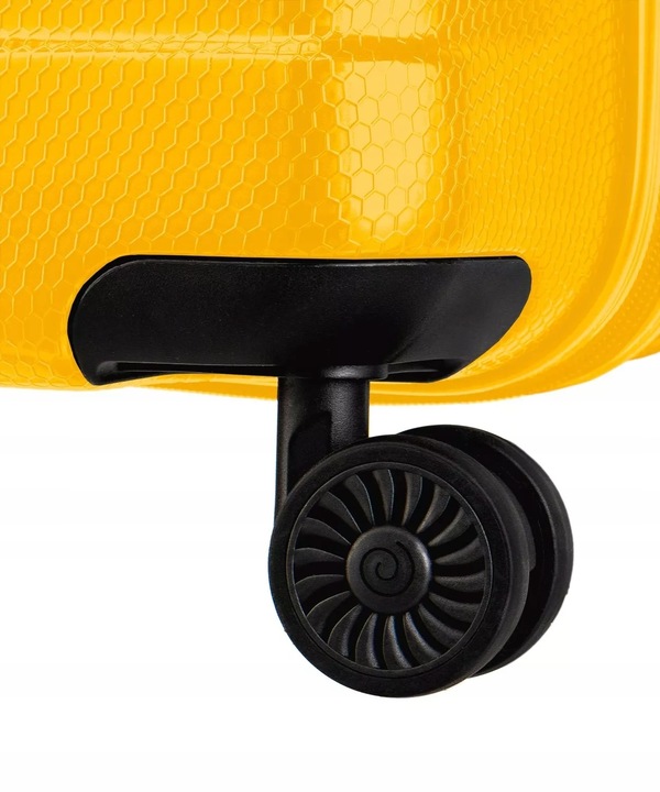 Walizka Średnia Podróżna Na Kółkach Policarbon PUCCINI Żółta PC029B 6C