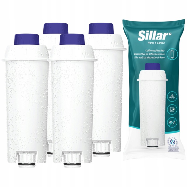 4x filtr do ekspresu Delonghi Dinamica Plus ECAM Eletta - wkład Sillar