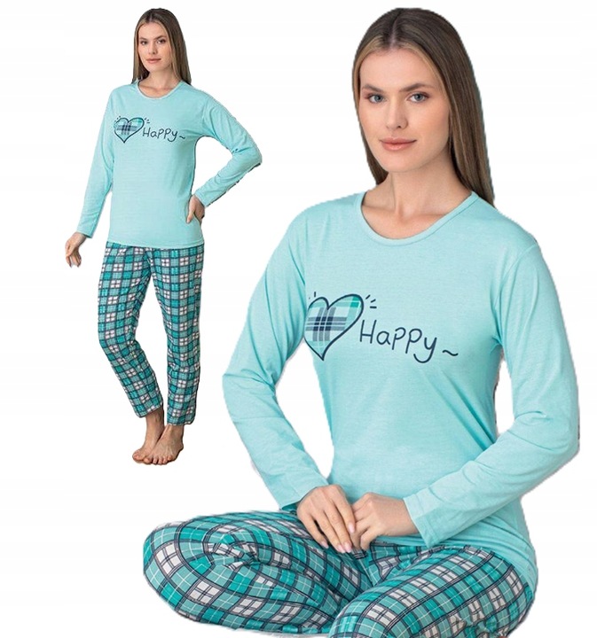 PIŻAMA DAMSKA BAWEŁNIANA DUŻO WZORÓW ROZM. XL