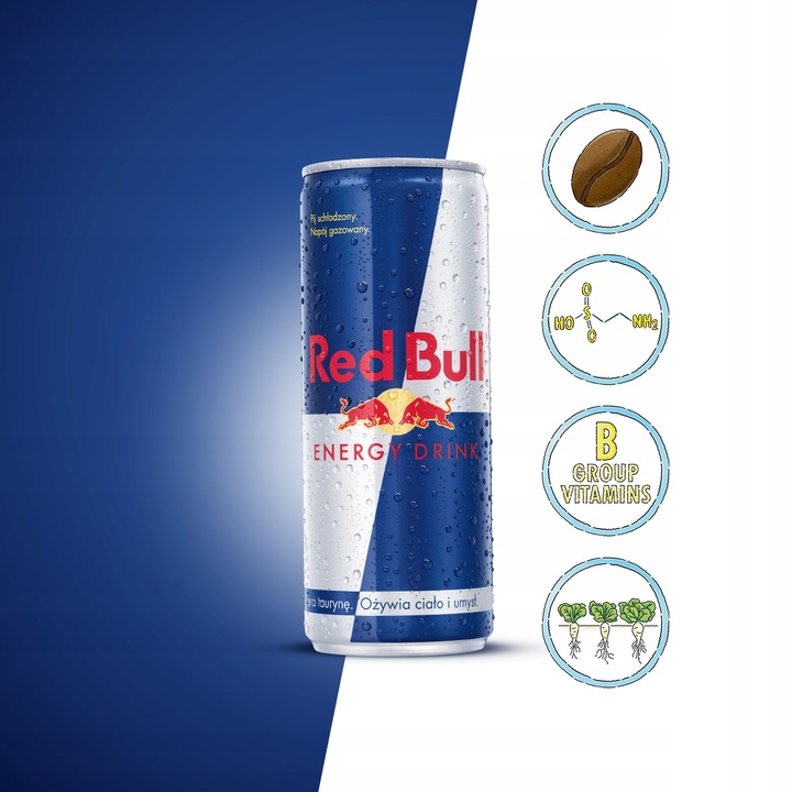 RED BULL Napój Energetyczny Energy Drink 8 PACK 250ml ZESTAW