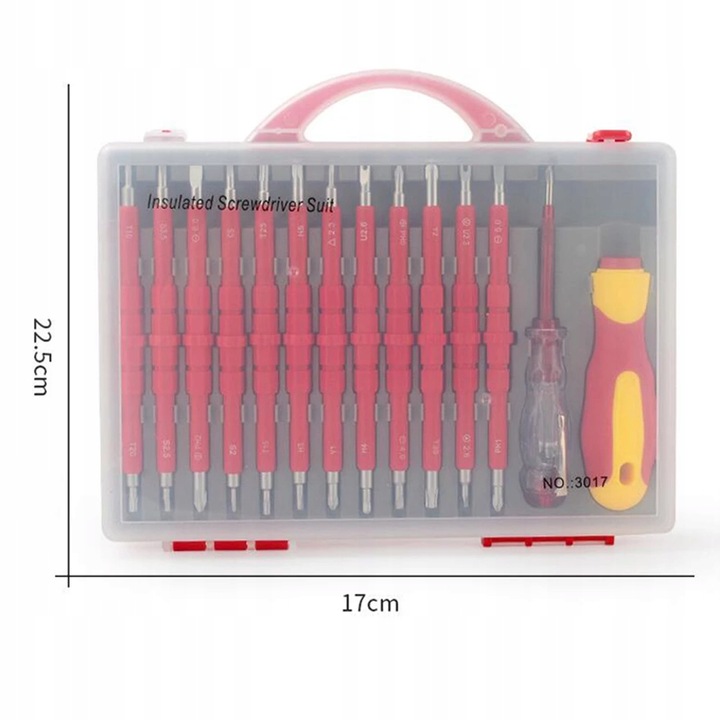 ZESTAW IZOLOWANYCH ŚRUBOKRĘTÓW DLA ELEKTRYKA 25szt