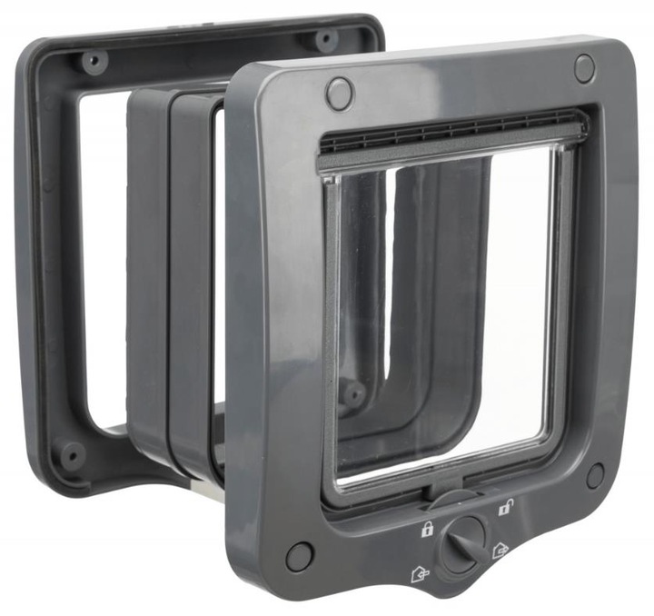 Trixie Dwustronne drzwiczki kota wahadłowe szare