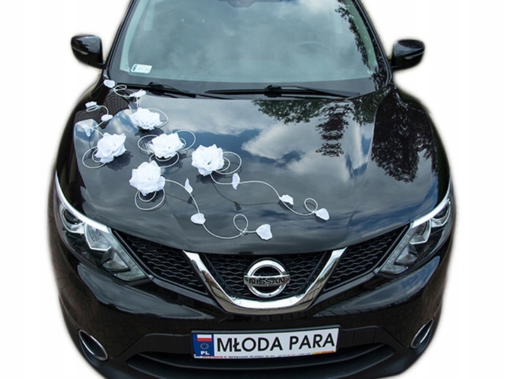 Dekoracja samochodu ozdoby na auto do ślubu A24