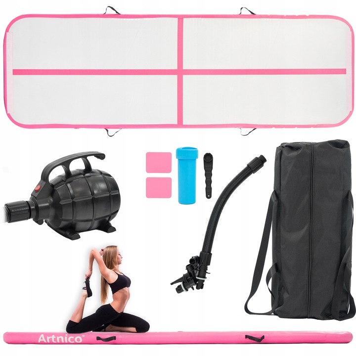 MATA GIMNASTYCZNA DMUCHANA ŚCIEŻKA AKROBATYCZNA 4m MATERAC ĆWICZEŃ AIRTRACK