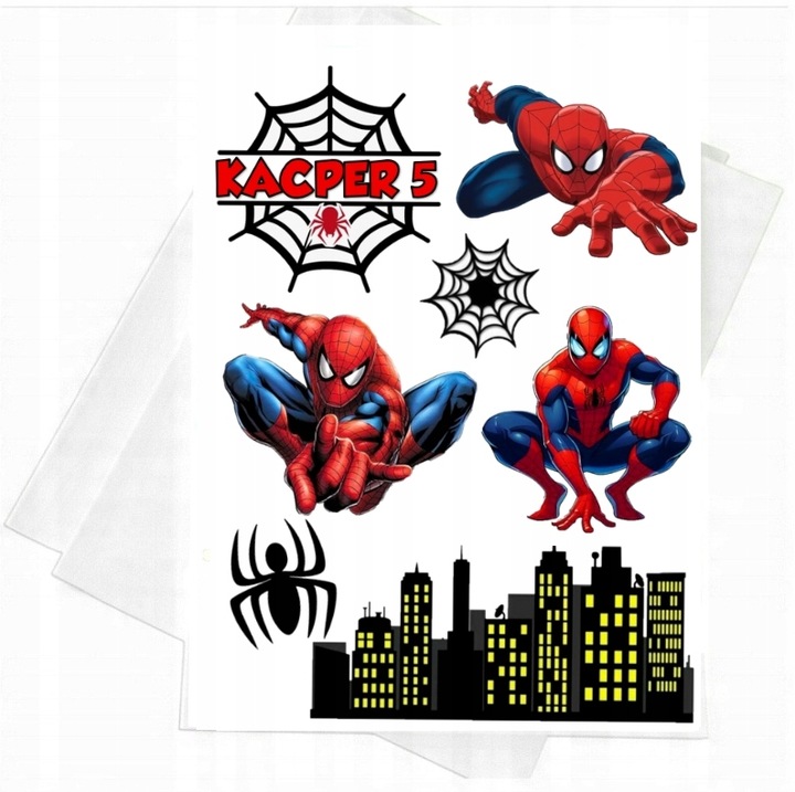WYDRUK CUKROWY Opłatek na tort SPIDERMAN SPIDER-MAN PAJĄK MASA CUKROWA