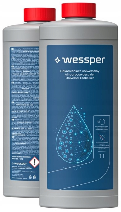 MOCNY Odkamieniacz w Płynie 1L UNIWERSALNY DUŻY Wessper do Ekspresu -1000ml
