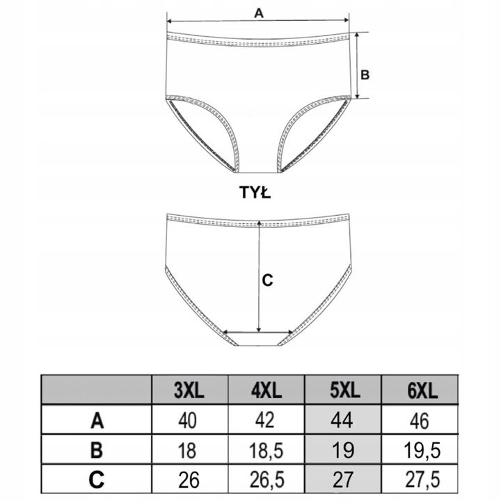 3x Figi Majtki Damskie Maxi Bikini Wysoki Stan Maxi Czarne MORAJ 3XL