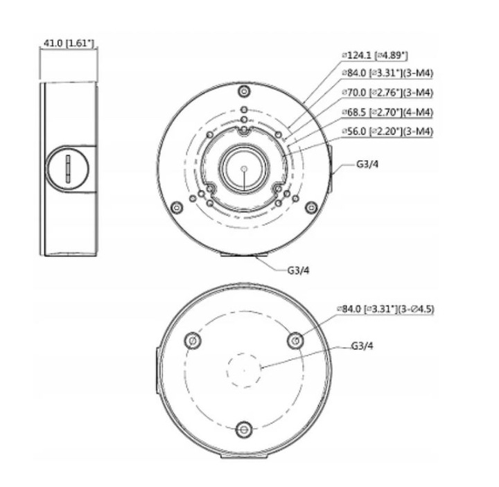 PFA130-E PUSZKA PODSTAWA UCHWYT KAMERY DO BCS DAHUA SAFIRE HIKVISION