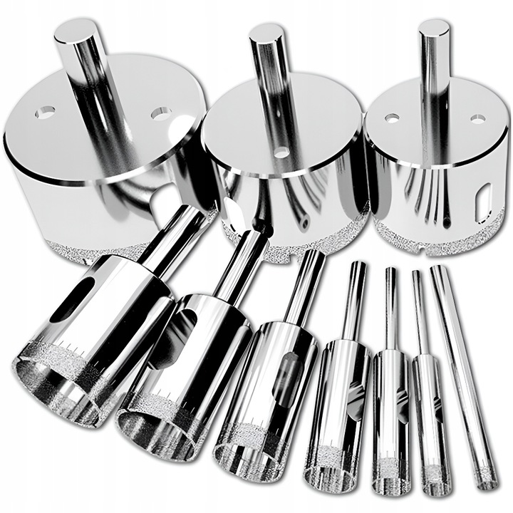 WZMOCNIONE OTWORNICE DIAMENTOWE DO GRESU PŁYTEK GLAZURY SZKŁA 10szt