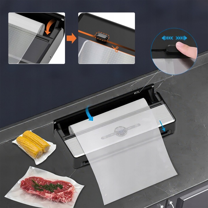 ZGRZEWARKA PRÓŻNIOWA PAKOWARKA DO ŻYWNOŚCI AUTOMATYCZNA+WORKI i FOLIA