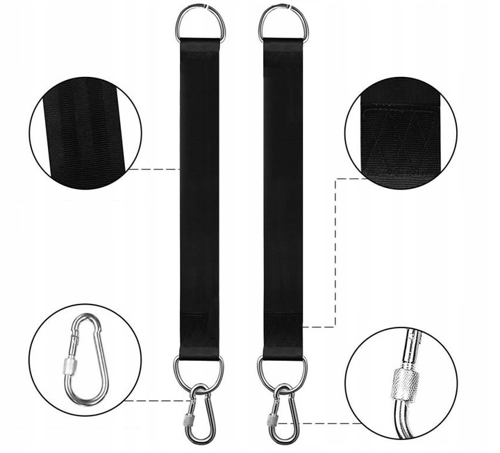 Zestaw do mocowania hamaka huśtawki linki nylonowe