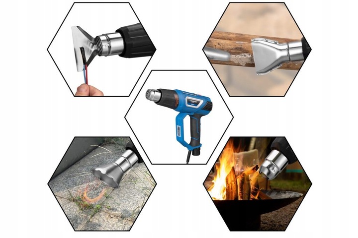 WYPALARKA Z AKCESORIAMI DO CHWASTÓW 2w1 BLAUPUNKT HG6010 5 NASADEK 600