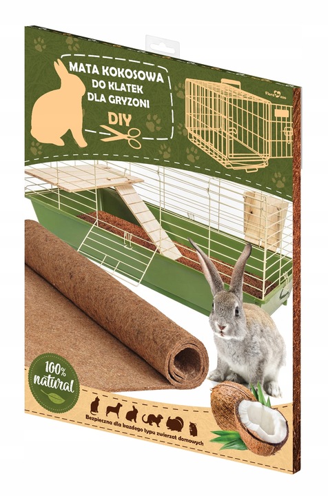 MATA KOKOSOWA PODŁOŻE JAK ŻWIREK DO KLATKA KOJEC DLA KRÓLIKA ŚWINKI XXL