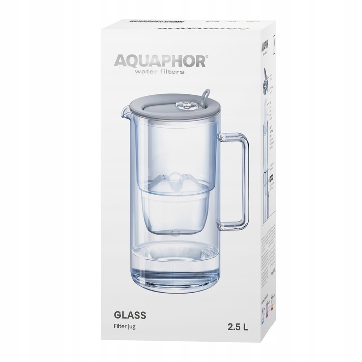Dzbanek filtrujący szklany Aquaphor Glass 2,5l z wkładem Maxfor+ MG,