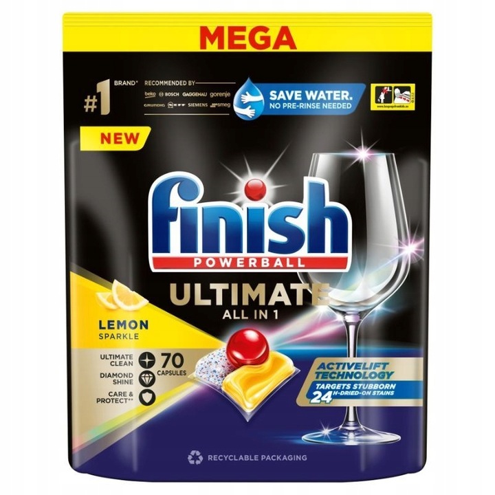 Finish Quantum Ultimate kapsułki do zmywarki 70szt + Gratis