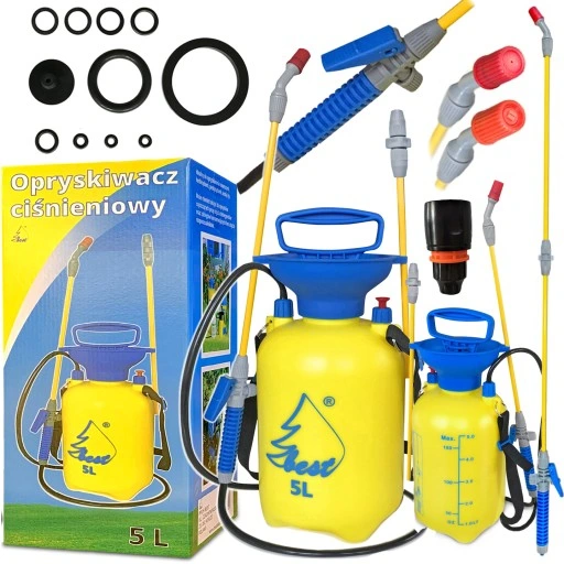 Opryskiwacz ciśnieniowy ogrodowy ręczny BEST POLSKA 5L długa lanca 96cm