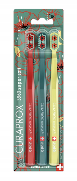 CURAPROX SZCZOTECZKA 3960 EDYCJA LIMITOWANA POPPIES, 3 SZT