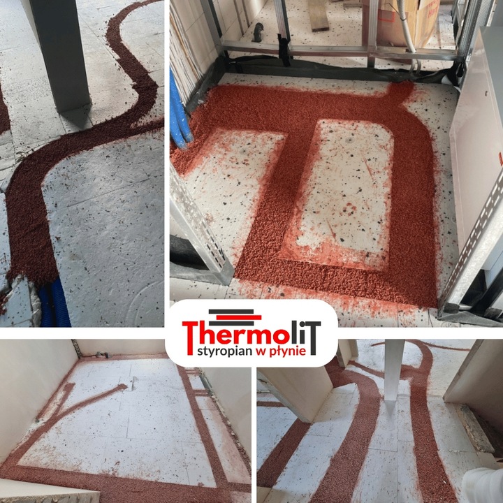 THERMOLIT styropian podłogowy w płynie GRANULAT EPS100 styrobeton worek 60l