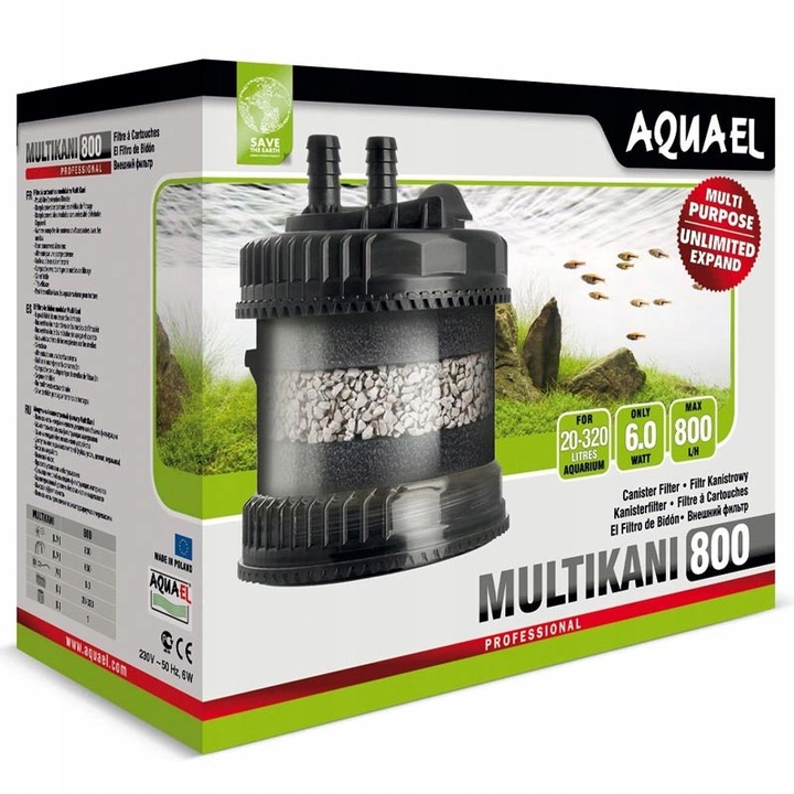 AQUAEL MULTI-KANI 800 filtr zewnętrzny od 20-320l