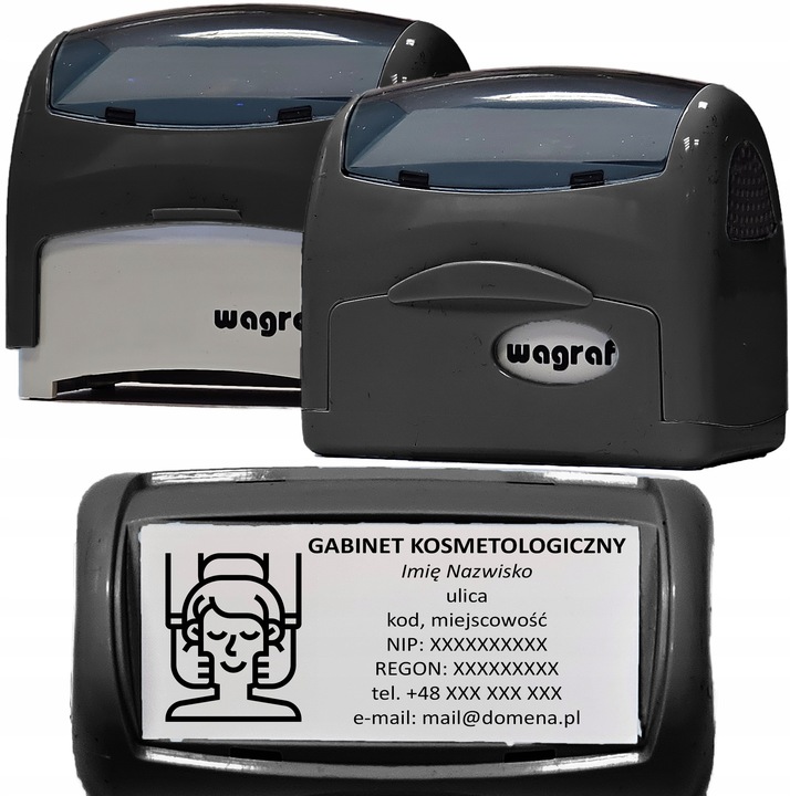 Wagraf A4 PIECZĄTKA do 8 wersów - 12 kolorów obudowy