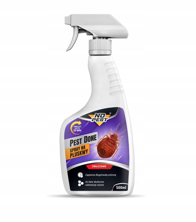 MOCNY ŚRODEK SPRAY PREPARAT NA PLUSKWY PRUSAKI 500ML 2 SZTUKI