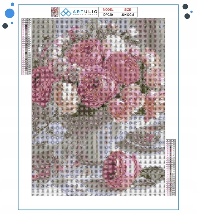 HAFT DIAMENTOWY DIAMOND PAINTING MOZAIKA DIAMENTOWA ZESTAW 5D + AKCESORIA