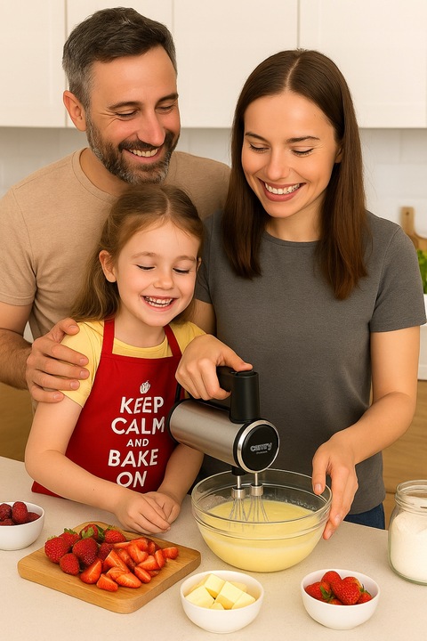 Mocny Mikser ręczny kuchenny 900W 5 PRĘDKOŚCI + 6 KOŃCÓWEK Wolny start