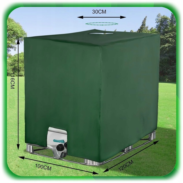 POKROWIEC NA ZBIORNIK MAUZER PLANDEKA OSŁONA 1000L WODĘ DESZCZÓWKĘ