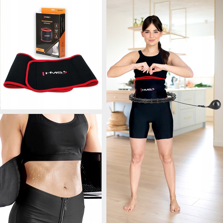 ZESTAW HULA HOP HHW02 Z WYPUSTKAMI I OBCIĄŻNIKIEM HMS + PAS BR163