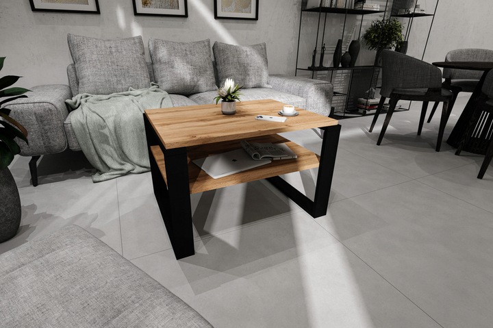 Stolik kawowy ława stół retro loft pokój salon gabinet dąb wotan