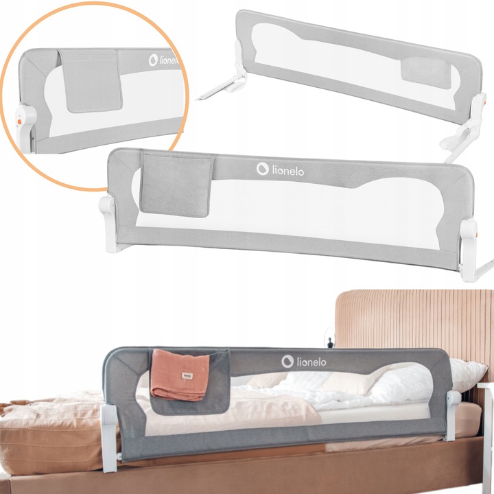 Barierka do łóżka BRAMKA OCHRONNA BLOKADA zabezpieczenie 150x42