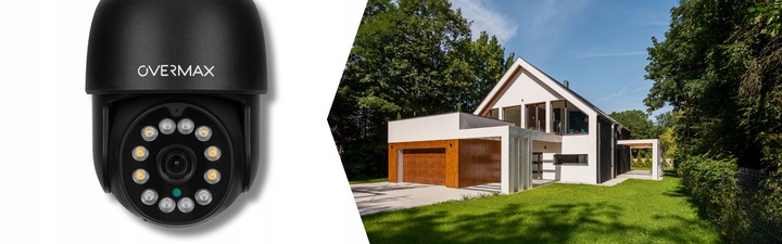 KAMERA ZEWNĘTRZNA OBROTOWA ULTRA HD WIFI 4MPx 4x ZOOM 2.5K PTZ IP66 CZARNA