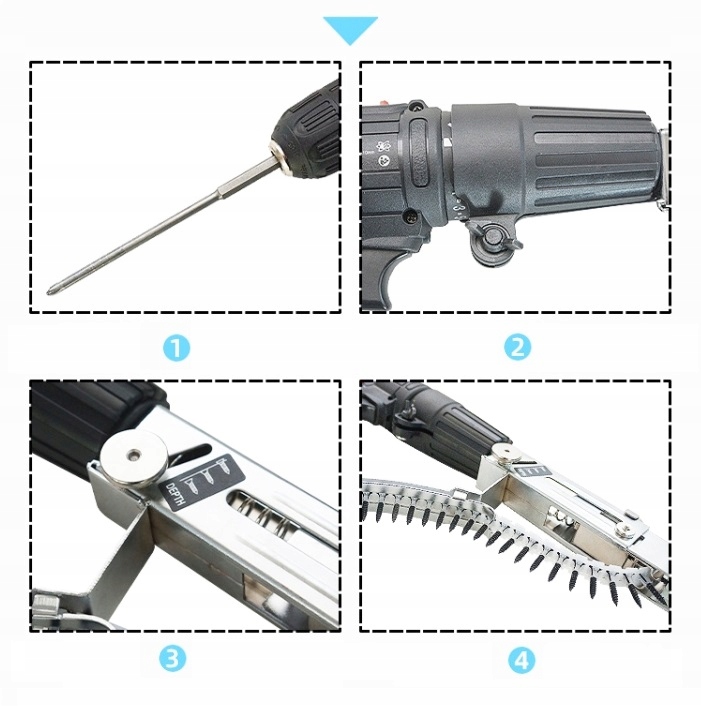 Adapter na taśmę z wkrętami do wkrętarki