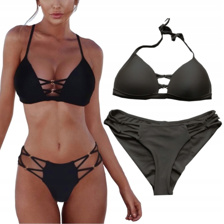 STRÓJ KĄPIELOWY PASKI SEKSOWNY PUSH UP ROZ. M 38