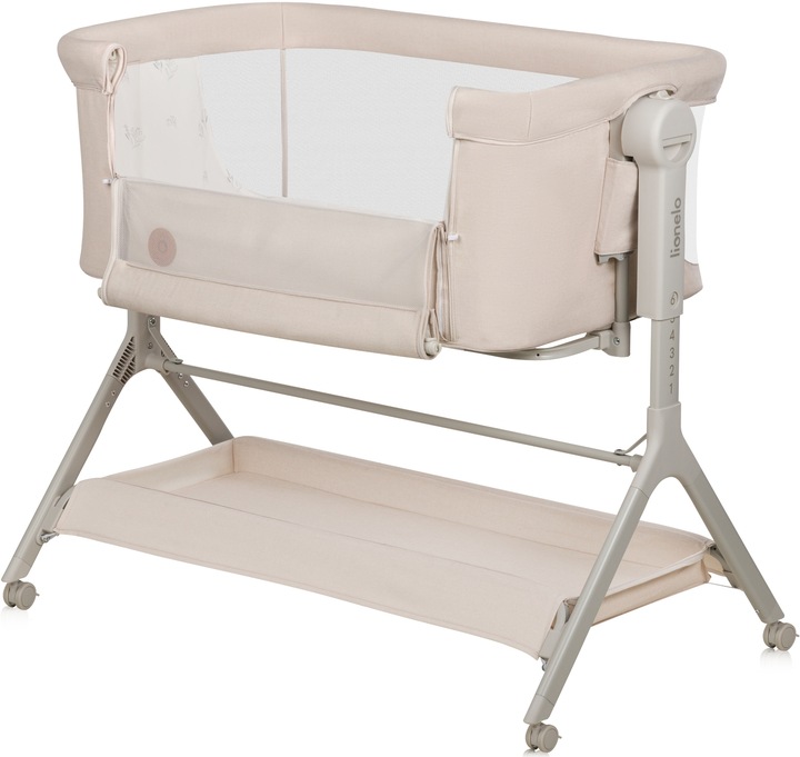 LIONELO LEONIE PLUS łóżeczko dostawne dostawka 3w1 BEŻOWE