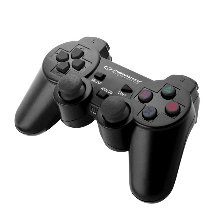 BEZPRZEWODOWY GAMEPAD PAD PC/PS3 WIBRACJA CZARNY