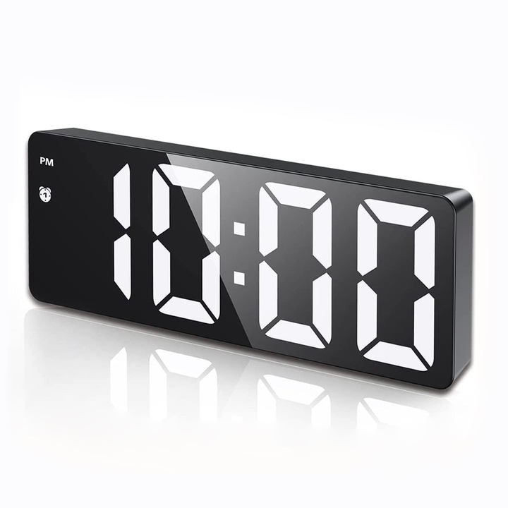 BUDZIK ZEGAR ELEKTRONICZNY LED GŁOŚNY STOJĄCY TEMPERATURA DATA + KABEL