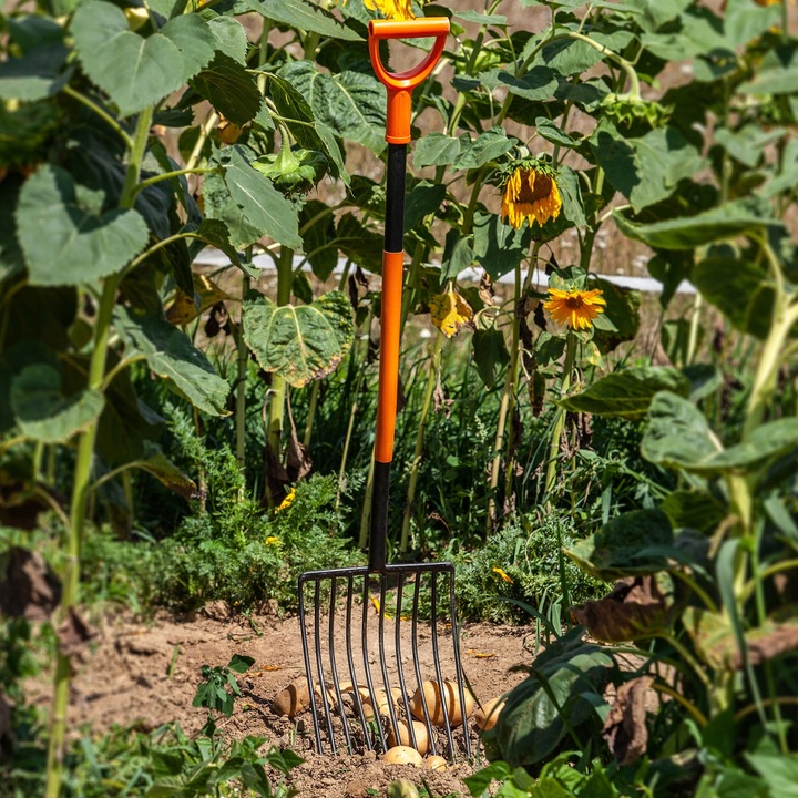 WIDŁY GABLE DO ZIEMNIAKÓW BURAKÓW 10 ZĘBNE METALOWE SOLIDNE MOCNE 130