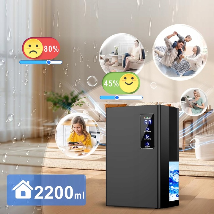 Osuszacz powietrza ULTRA WYDAJNY AUTOMATYCZNY DOMOWY pochłaniacz