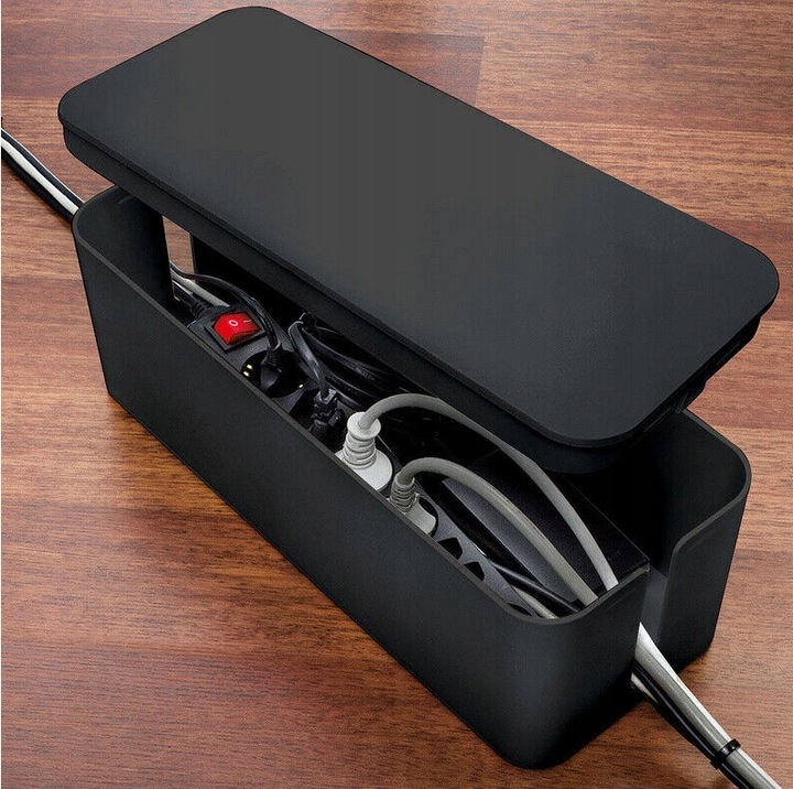 POJEMNIK ORGANIZER NA KABLE PUDEŁKO LISTWY DUZY