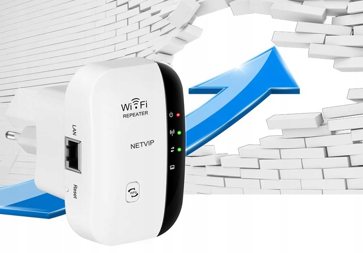 WZMACNIACZ SYGNAŁU WiFi MOCNY ZASIĘG REPEATER 300MB/S NIE PRZERYWA