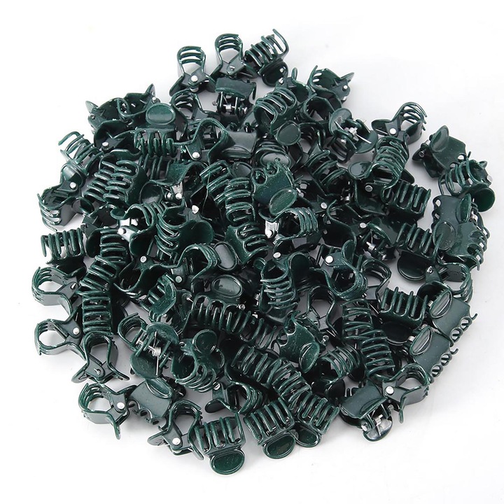 KLIPSY SPINKI DO ROŚLIN STORCZYKÓW CIEMNOZIELONE 100 SZT