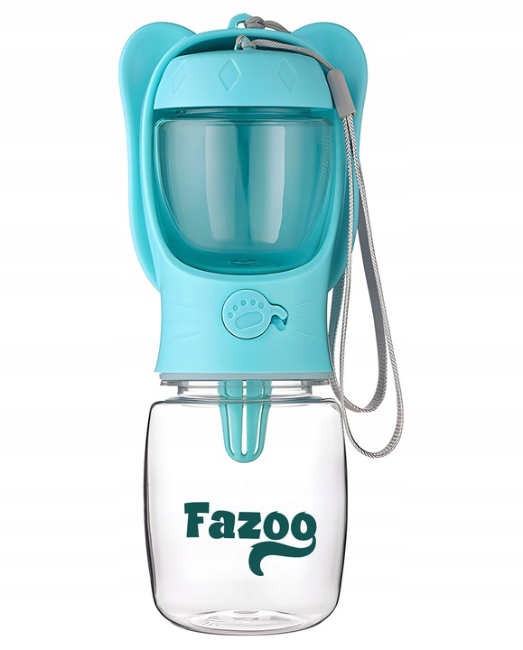 Butelka na Wodę Karmę dla Psa Poidło 2w1 Bidon Turystyczny Miseczka Podróż