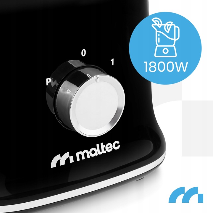 BLENDER KIELICHOWY SZKLANY DO KOKTAJLI SMOOTHIE MŁYNEK 2 BIDONY DUŻY 1600ML