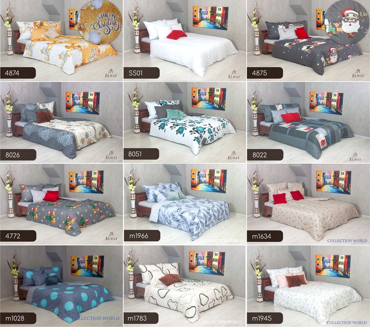 Pościel ELWAY 160x200 Bawełna Satynowa NOWE WZORY