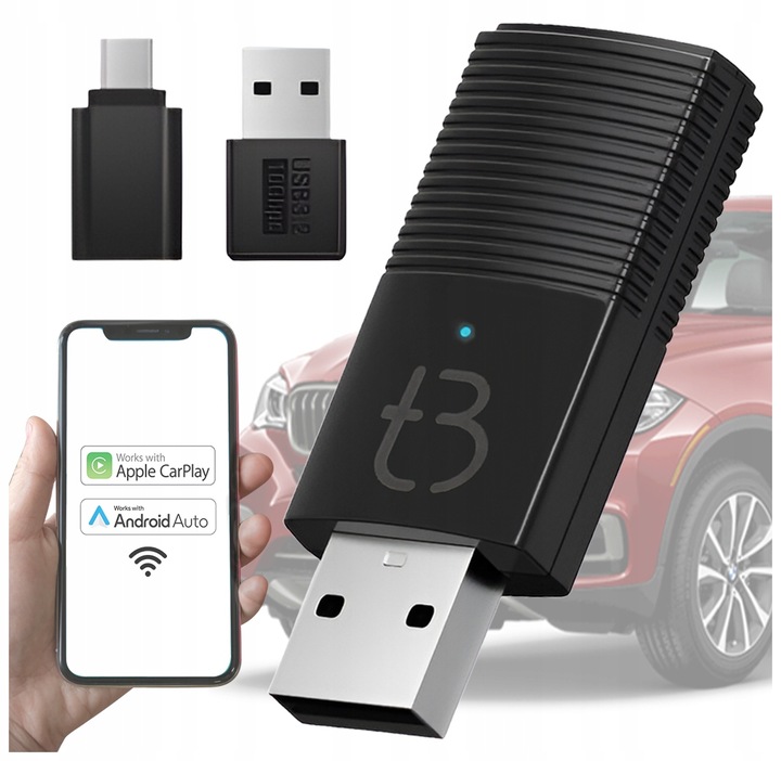 Bezprzewodowy Adapter Mini USB TB-NANO Carplay / Android Auto do