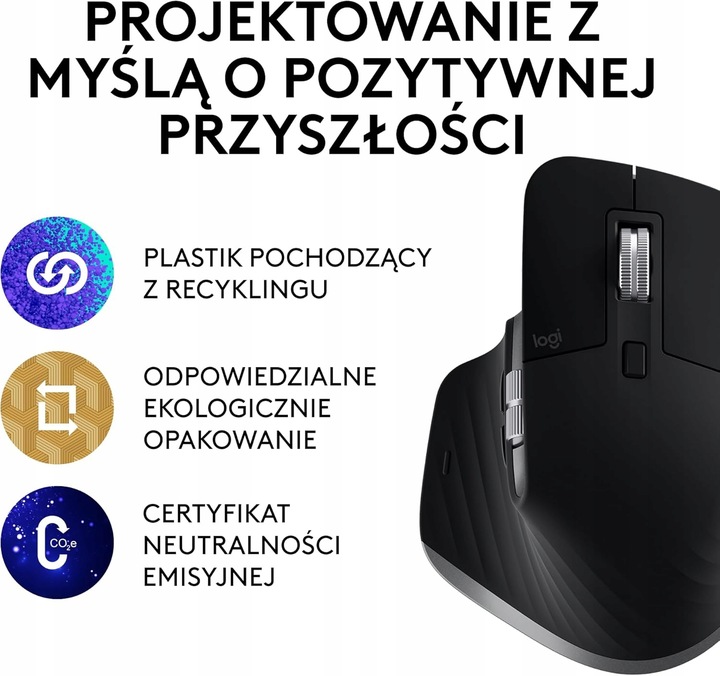 Mysz Bezprzewodowa Logitech Mx Master 3S Mac 8000DPI Sensor Optyczny