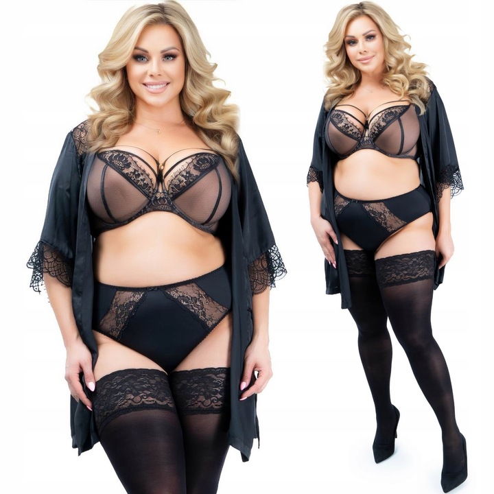 Pończochy Samonośne MIKROFIBRA 70den SIZE PLUS