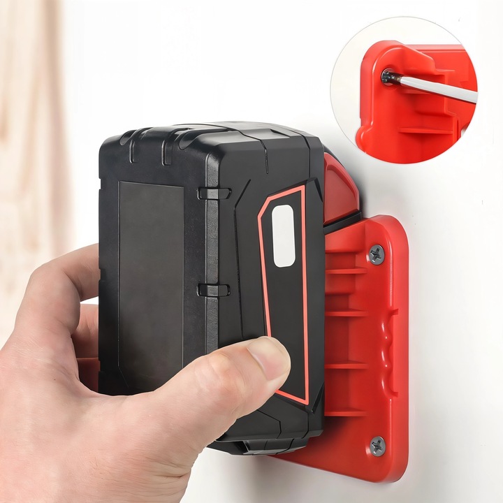 x6 UCHWYT WIESZAK NA AKUMULATOR BATERIE ŚCIENNY/ POD BLAT/ DO