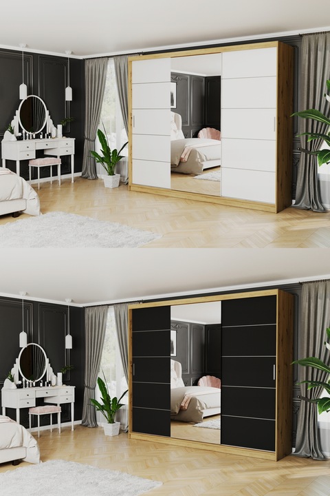 Szafa przesuwna Norvio I 250 cm z lustrem